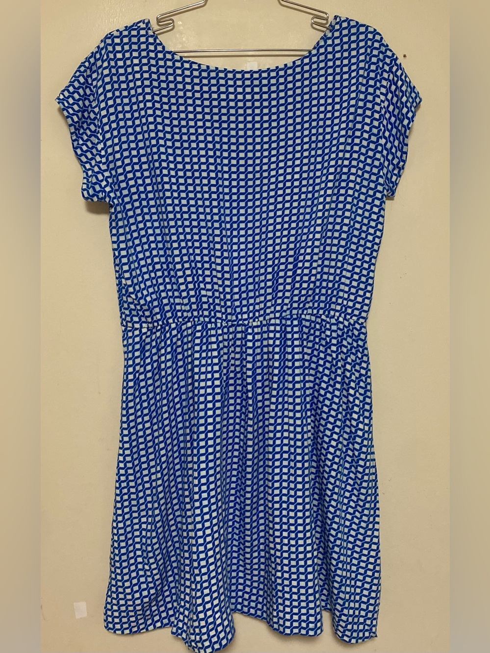 GAP Blue Geometric Short Sleeve Girls' Dress - Picture 1 of 4